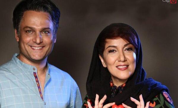 عکس حسین یاری و نوه اش