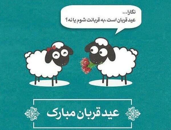 عکس نوشته عید قربان خنده دار