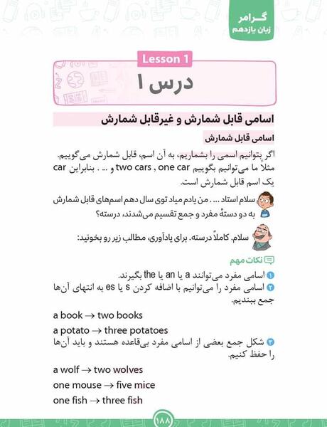 عکس کتاب زبان یازدهم