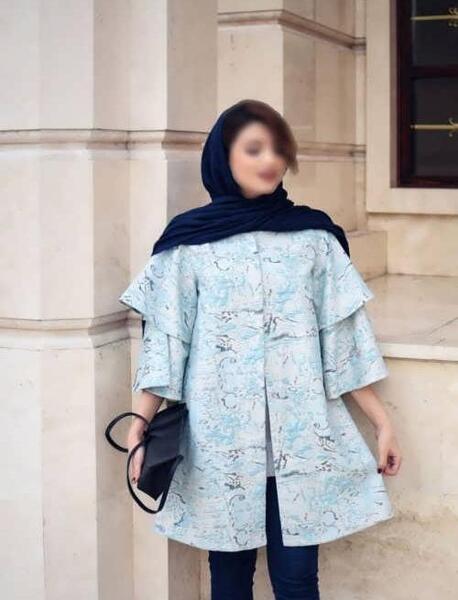 عکس مدل مانتو ژاکارد دخترانه