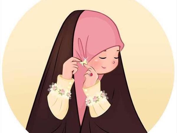 عکس دختر زیبا با حجاب برای پروفایل کارتونی