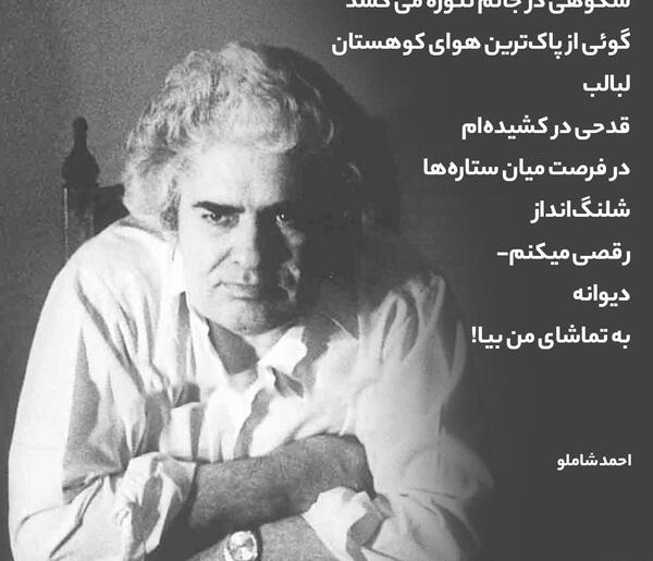 عکس نوشته تولد احمد شاملو