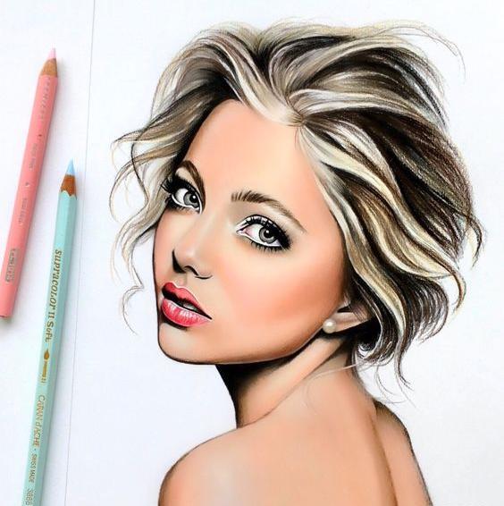 عکس ایده طراحی با مداد رنگی