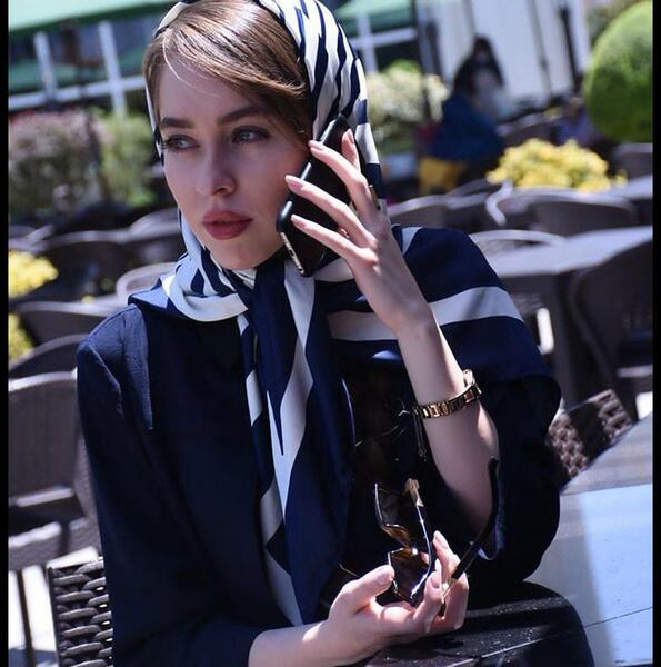 عکس پریا مردانیان در پیشونی سفید
