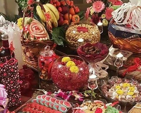 عکس سفره شب یلدا عروس