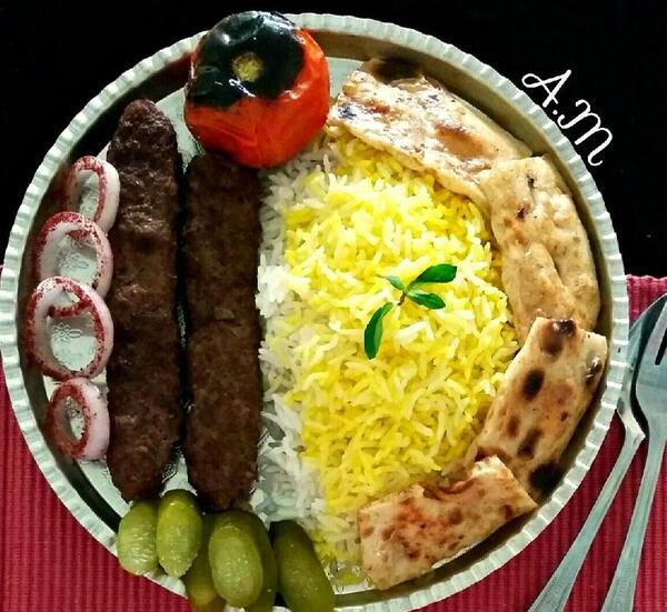 عکس چلو کباب کوبیده