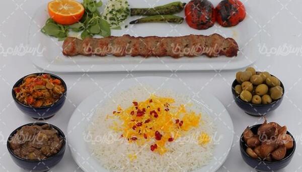عکس چلو کباب کوبیده