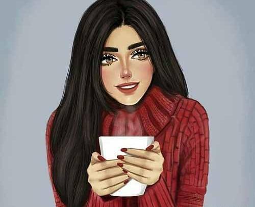 عکس دختر فانتزی با موهای صورتی