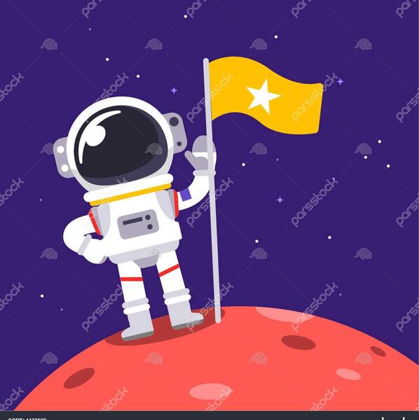 عکس کارتونی فضانورد