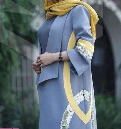 عکس مانتو جدید رنگ روشن
