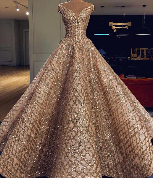 عکس لباس عروس طلایی