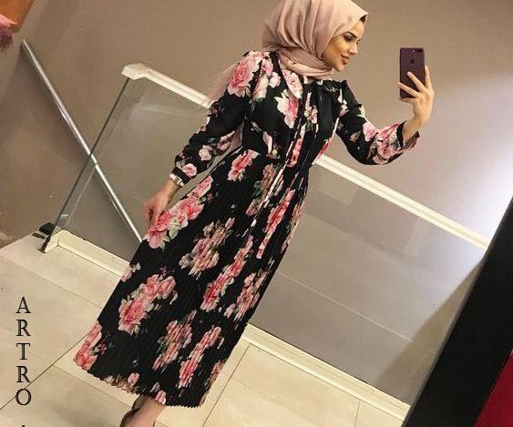 عکس مانتو بلند گلدار