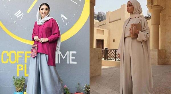 عکس مدل مانتو جلو باز با شلوار گشاد