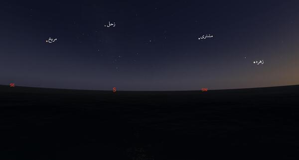 عکس زهره در آسمان