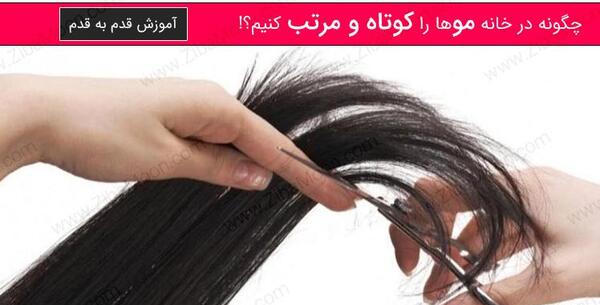 عکس آموزش کوتاهی مو زنانه