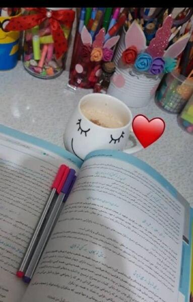 عکس استوری درس خوندن