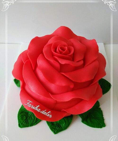عکس کیک گل رز