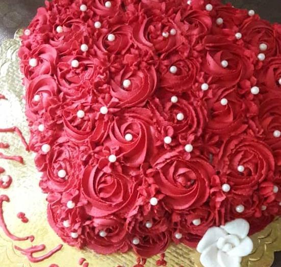 عکس کیک گل رز