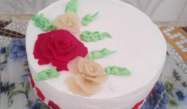 عکس کیک گل رز