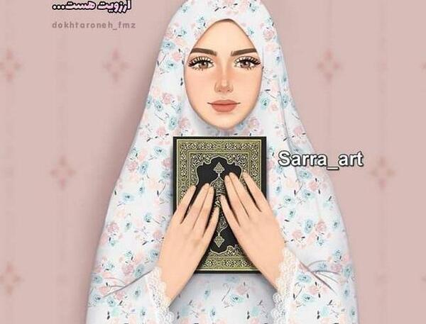 عکس دختر با حجاب چادری فانتزی
