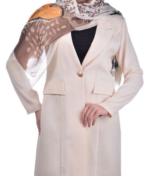 عکس مانتو بلند کرپ کش
