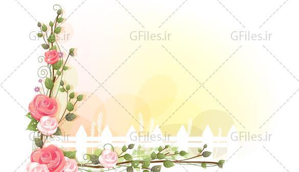 عکس حاشیه گل های زیبا