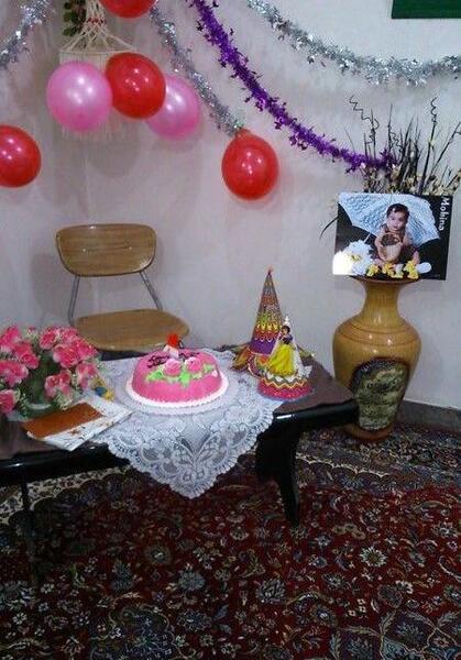 عکس نوشته مبینا دخترم تولدت مبارک