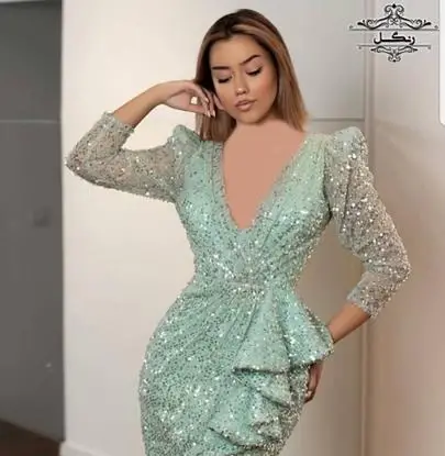 عکس لباس مجلسی کوتاه شاین