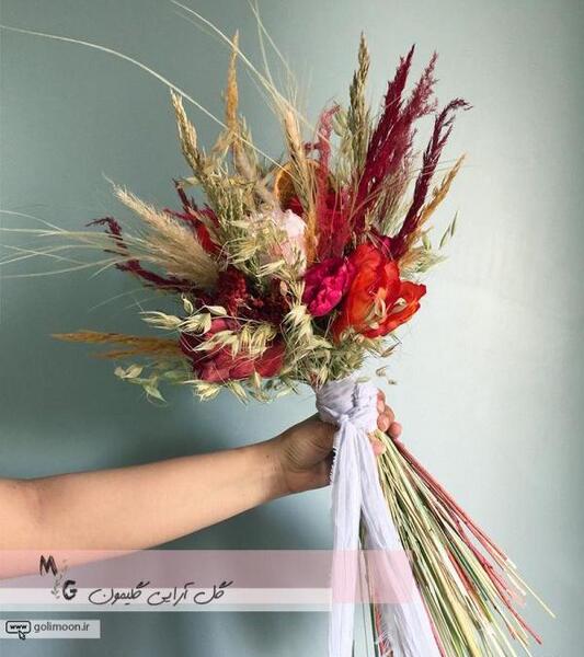 عکس دسته گل پاییزی عروس