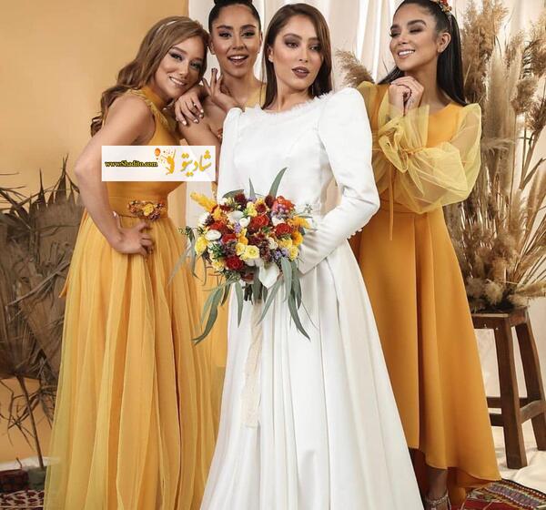 عکس لباس عروس زرد
