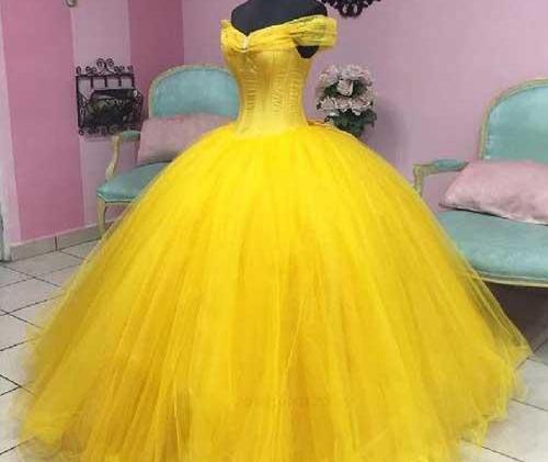 عکس لباس عروس زرد