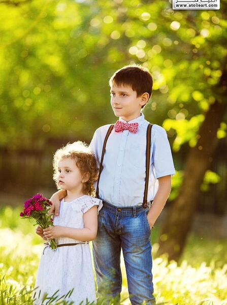 ژست عکس خواهر و برادری