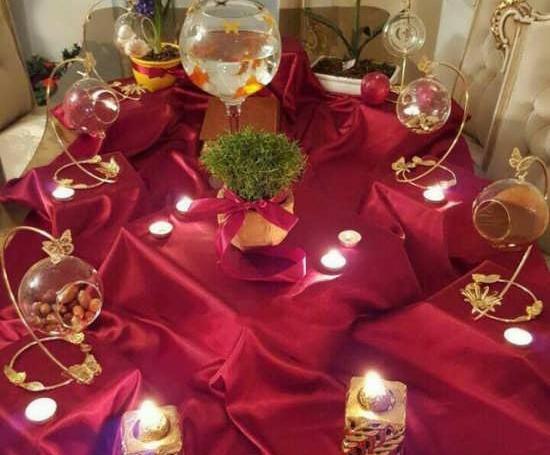 عکس سفره هفت سین قرمز