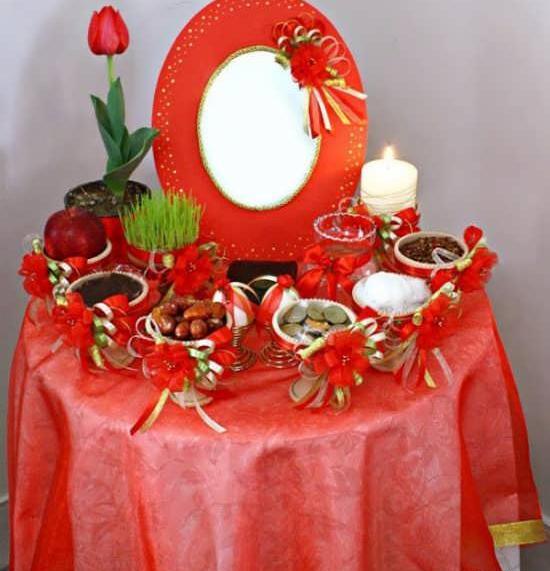 عکس سفره هفت سین قرمز