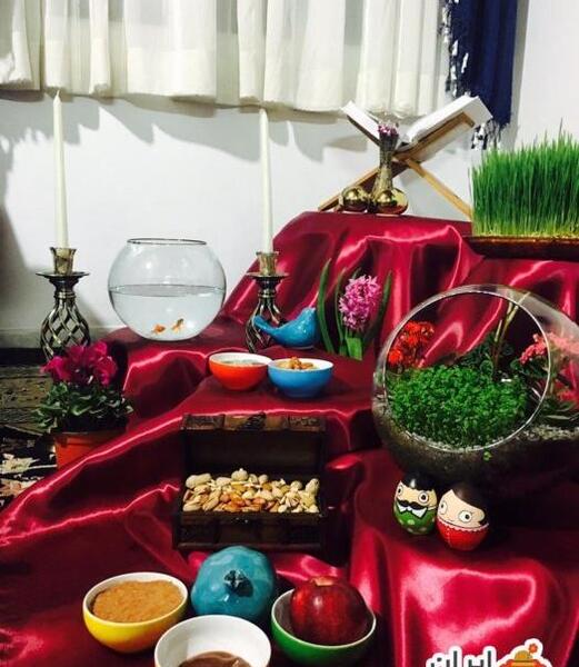 عکس سفره هفت سین قرمز