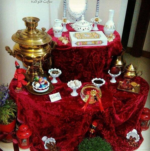 عکس سفره هفت سین قرمز
