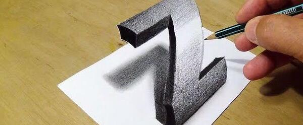 عکس سه بعدی حرف a