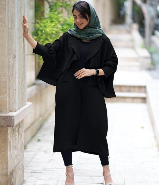 عکس مدل مانتو کرپ مشکی