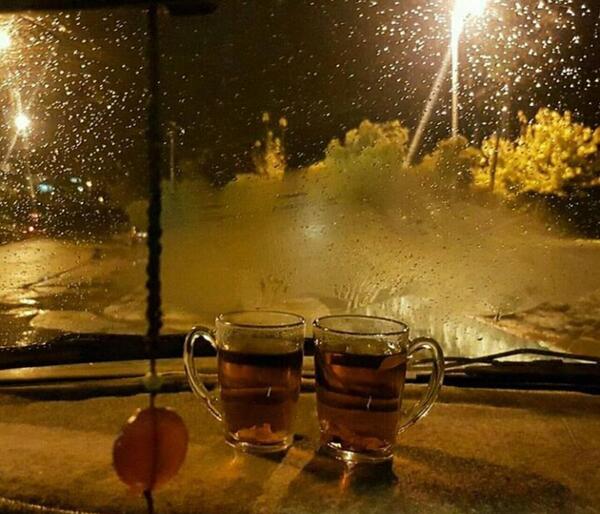 عکس باران چای