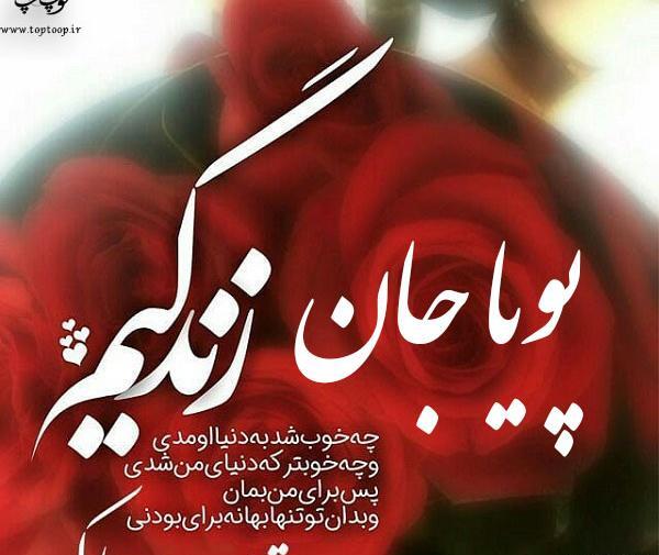 عکس نوشته تولد اسم پویا