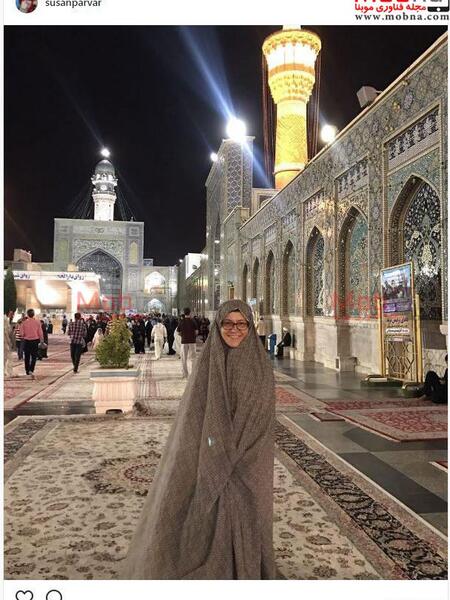 ژست عکس با چادر در حرم امام رضا