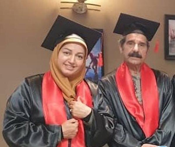 عکس عزت الله مهرآوران و همسرش