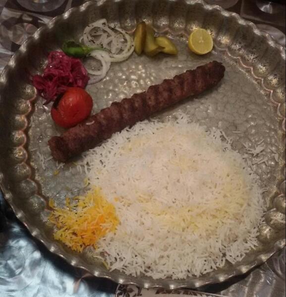 عکس چلو کباب با برنج