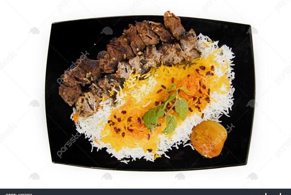 عکس چلو کباب با برنج