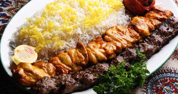 عکس چلو کباب با برنج