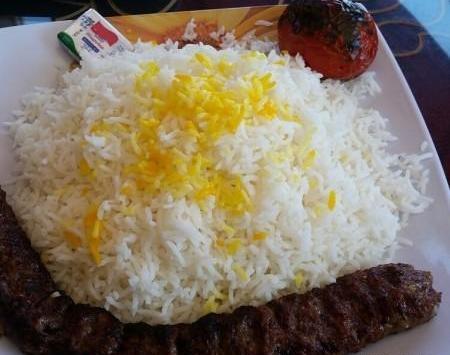 عکس چلو کباب با برنج