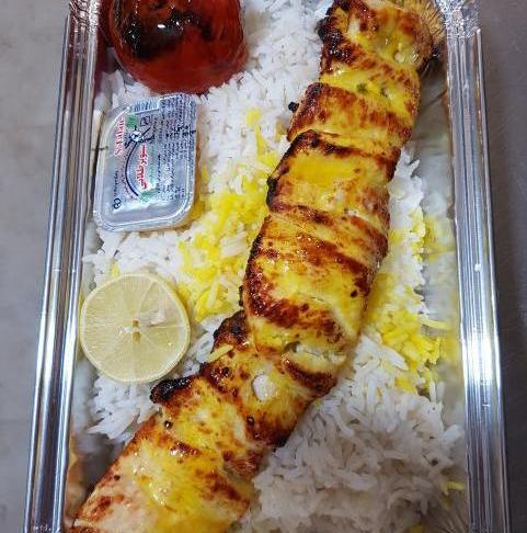 عکس چلو کباب با برنج