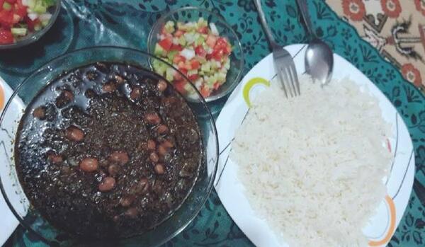 عکس قورمه سبزی با برنج