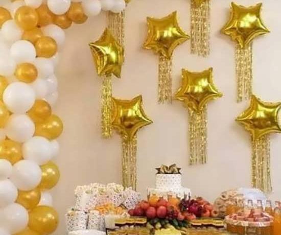عکس تم تولد دخترانه طلایی
