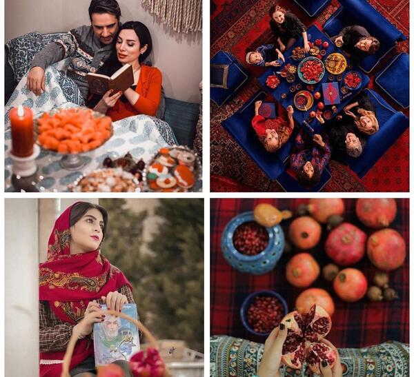 عکس یلدایی زوج